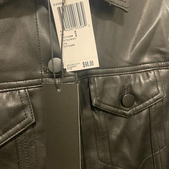 Truth Faux Leather Biker Jacket NWT - Picture 4 of 5